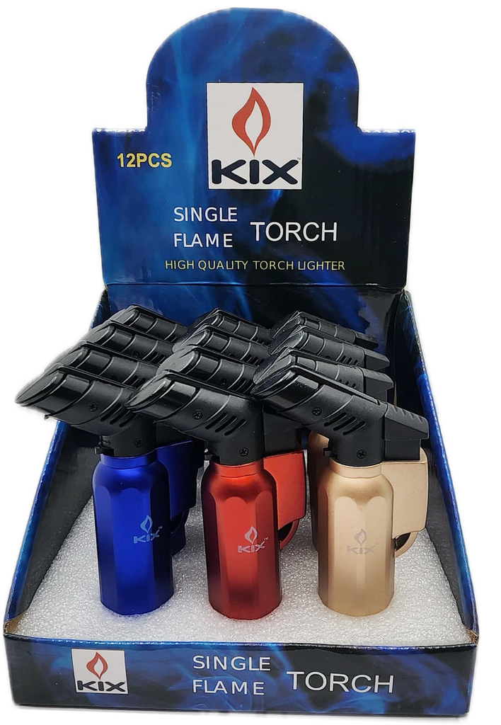 [Kix-702-S4MP] KIX Torch Lighter Single Flame 12ct / UN1057 # RF-702-S4 Metal Painting
